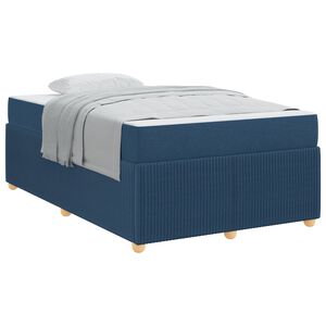 vidaXL Estructura de cama con colch&oacute;n Azul 120 x 190 cm tela