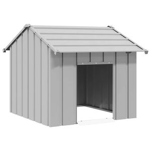 vidaXL Caseta para perros con techo acero galvanizado 85x107x81 cm