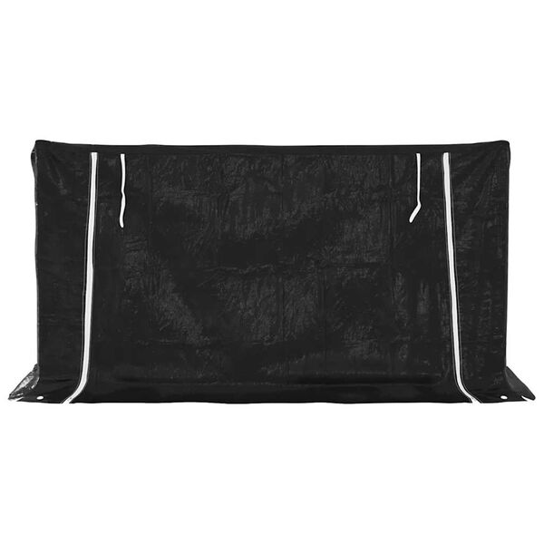 vidaXL Le&ntilde;ero cubierta lluvia 200,5x80,5x110,5 cm acero galvanizado