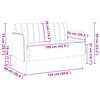 vidaXL Sof&aacute; Loveseat terciopelo amarillo 109 cm