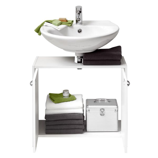 FMD Armario para lavabo blanco 63,7x28,1x55 cm