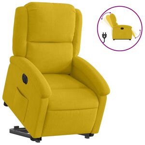 vidaXL Sill&oacute;n el&eacute;ctrico reclinable elevable de terciopelo amarillo
