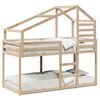 vidaXL Cama litera sin colch&oacute;n madera maciza de pino 90x190 cm