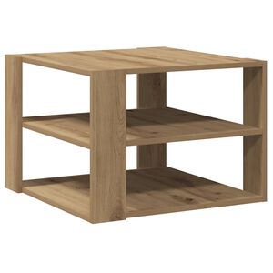 vidaXL Mesa de centro madera ingenier&iacute;a roble artesanal 58x58x40 cm