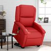 vidaXL Sill&oacute;n reclinable de masaje de pie cuero artificial rojo