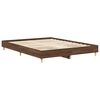 vidaXL Estructura de cama sin colch&oacute;n madera marr&oacute;n roble 90x200 cm