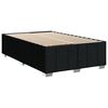 vidaXL Cama box spring con colch&oacute;n tela negro 120x200 cm