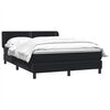 vidaXL Cama box spring con colch&oacute;n terciopelo negro 160x220 cm