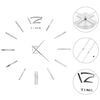 vidaXL Reloj de pared 3D con dise&ntilde;o moderno 100 cm XXL plateado