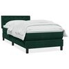 vidaXL Cama box spring con colch&oacute;n terciopelo verde oscuro 80x220 cm