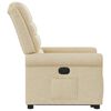 vidaXL Sill&oacute;n el&eacute;ctrico reclinable elevable de tela color crema