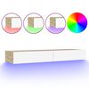 vidaXL Mueble de TV con luces LED blanco y roble Sonoma 120x35x15,5 cm