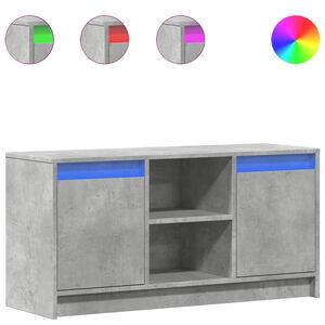 vidaXL Mueble de TV LED madera ingenier&iacute;a gris hormig&oacute;n 100x34x50 cm
