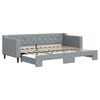 vidaXL Sof&aacute; cama nido tela gris claro 80x200 cm