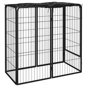 vidaXL Corral para perros 6 paneles acero con recubrimiento en polvo