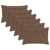 vidaXL Funda de almohada 6 uds. HOUTEN Marr&oacute;n Claro 40 x 60 cm