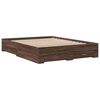 vidaXL Cama con cajones madera de ingenier&iacute;a marr&oacute;n roble 150x200 cm