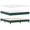 vidaXL Cama tipo Box Spring Verde oscuro 180 x 200 cm Terciopelo
