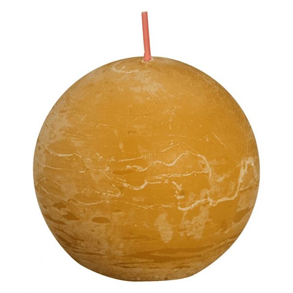 Bolsius Velas de bola r&uacute;sticas Shine 6 uds amarillo colmena 76x71 mm