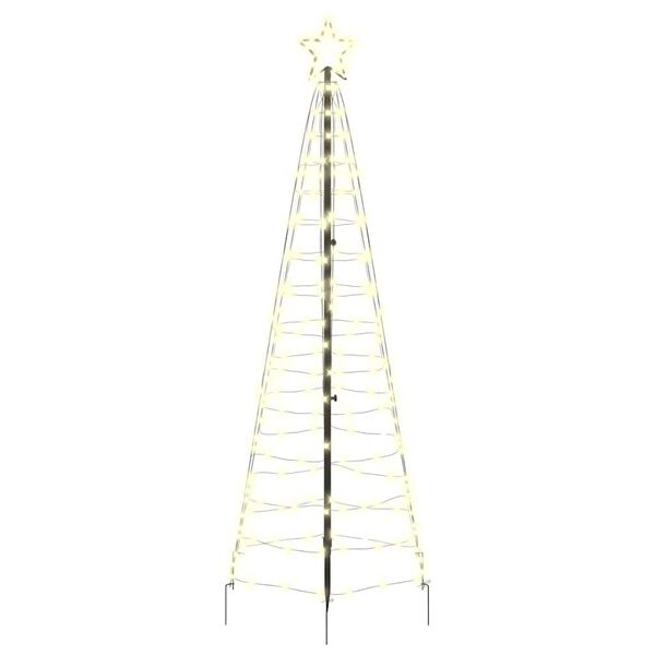 vidaXL Árbol de Navidad LED con estacas de tierra Cálido 250 cm Hierro