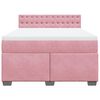 vidaXL Cama box spring con colch&oacute;n terciopelo rosa 140x190 cm
