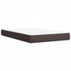 vidaXL Cama box spring con colch&oacute;n tela marr&oacute;n oscuro 120x190 cm