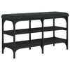 vidaXL Banco zapatero madera de ingenier&iacute;a negro 82x32x47 cm