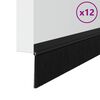 vidaXL Sellos de cepillo para puertas autoadhesivos 12 pcs Negro