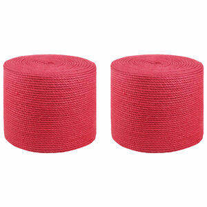 vidaXL 2 uds. 2 mm Rojo 100% yute Tossa
