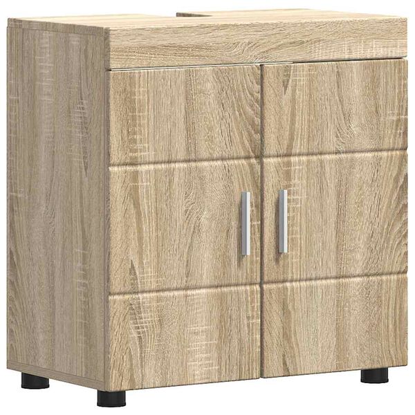 vidaXL Juego de muebles de ba&ntilde;o con caj&oacute;n TULUM Roble Sonoma