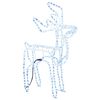 vidaXL Figura de reno de Navidad blanco c&aacute;lido 76x42x87 cm