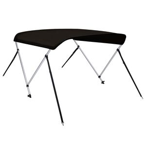 vidaXL Toldo bimini de 2 arcos negro 180x130x110 cm
