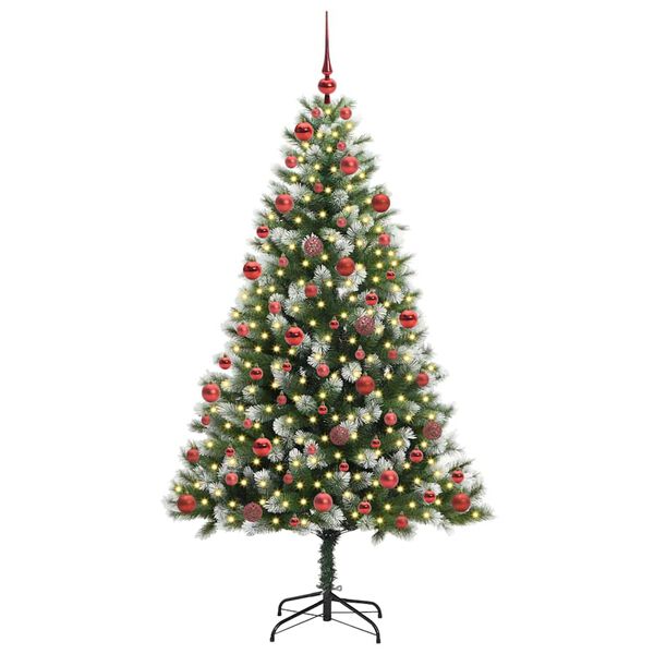 vidaXL &Aacute;rbol de Navidad Artificial Plegable con Nieve Esponjosa 180 cm