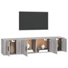 vidaXL Set de muebles para TV 3 pzas madera contrachapada gris Sonoma
