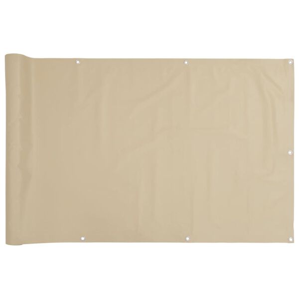 vidaXL Toldo para balcón tela oxford 90x600 cm beige