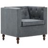 vidaXL Sill&oacute;n de tela gris