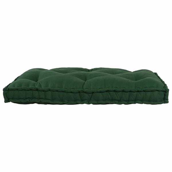 vidaXL Coj&iacute;n para Sof&aacute; Pallet Verde 120 x 80 x 12 cm tela