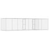 vidaXL Jaula para perro Plateado 800 x 200 x 200 cm Acero Galvanizado