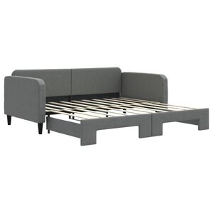 vidaXL Sof&aacute; cama nido tela gris oscuro 90x190 cm