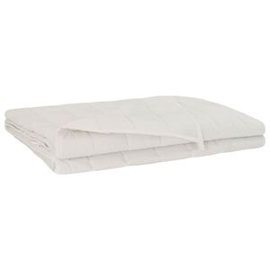 vidaXL Manta con peso Blanco 122 x 183 cm 9 kg 100% Algod&oacute;n 205T