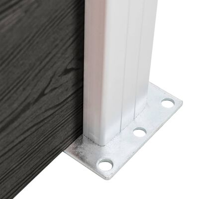 vidaXL Panel de valla WPC gris 95x(105-180) cm