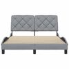 vidaXL Estructura de cama sin colch&oacute;n tela gris claro 140x190 cm