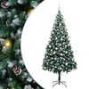 vidaXL &Aacute;rbol de Navidad artificial Verde 210 cm PVC y Acero y Pl&aacute;stico