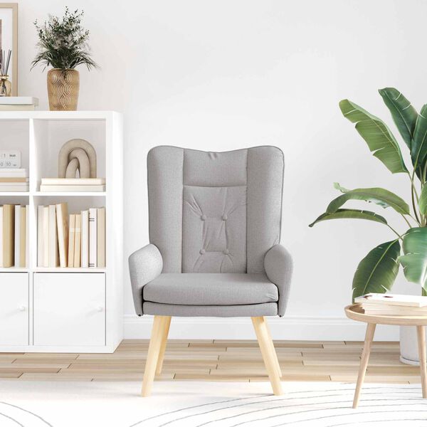 vidaXL sillón Gris Nube 63 x 67 x 94 cm Tela Sherpa