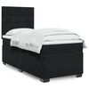 vidaXL Cama box spring con colch&oacute;n cuero sint&eacute;tico negro 90x190 cm