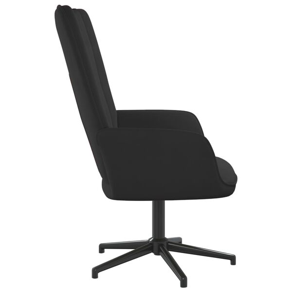 vidaXL Sill&oacute;n de relax de terciopelo negro