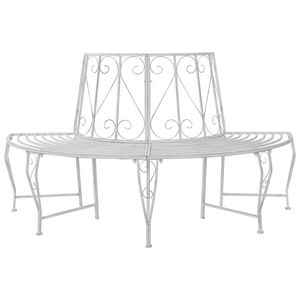 vidaXL Banco de &Aacute;rbol 4-N&uacute;mero de plazas 160 x 80 x 89 cm Acero