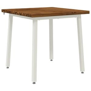 vidaXL 60 x 55 x 75 cm Madera de Acacia S&oacute;lida Natural y Blanco