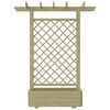 vidaXL Pérgola con jardinera de madera 162x56x204 cm