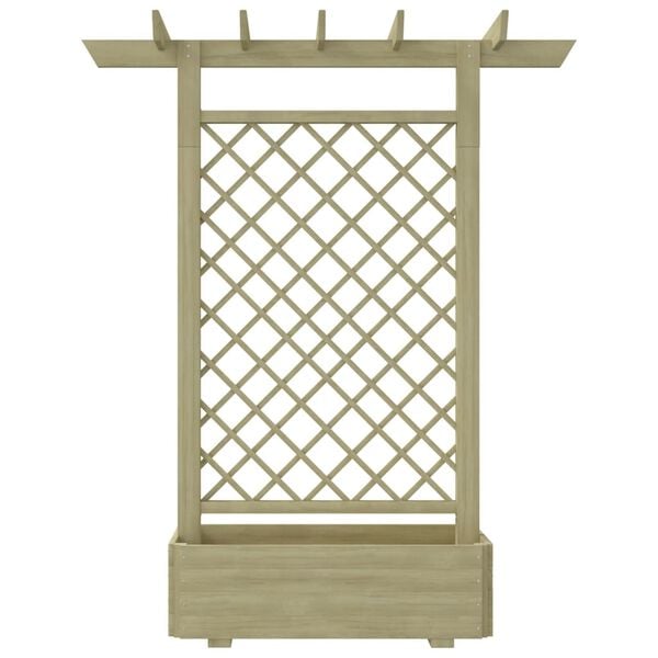 vidaXL Pérgola con jardinera de madera 162x56x204 cm